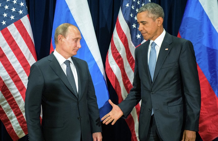 В. Путин и Б. Обама